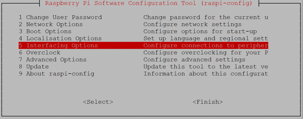 Choice of Interface Settings