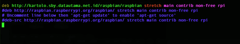 Display Edit Raspbian Repository