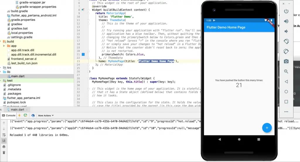 Flutter First App View