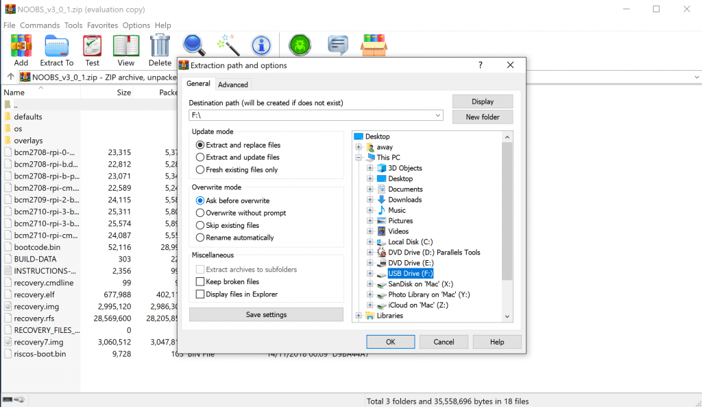 Extract to Micro SD