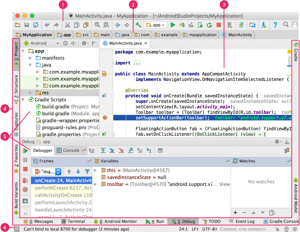 Android Studio interface