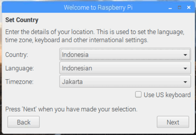 Country, Language and Timezone Settings