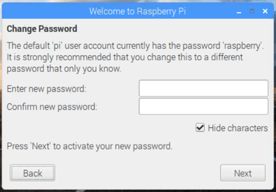 Raspbian Password Settings