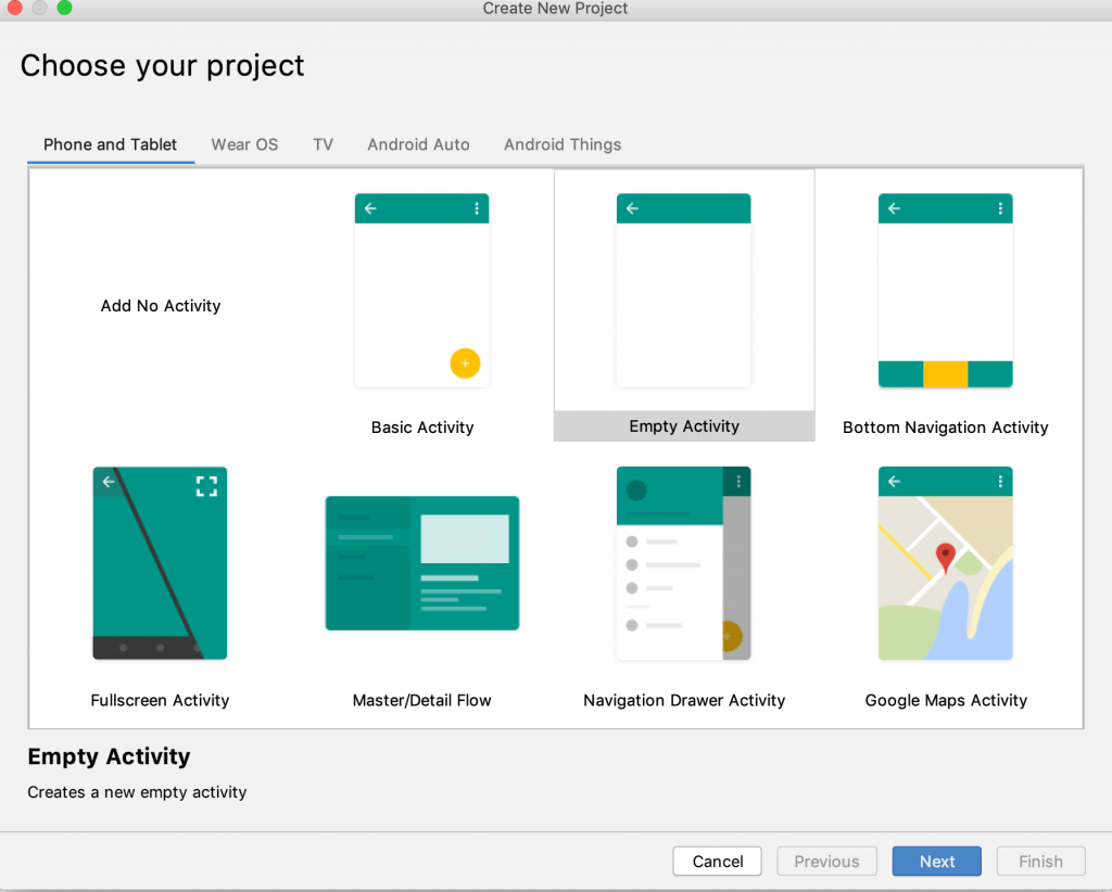 Select Project Type