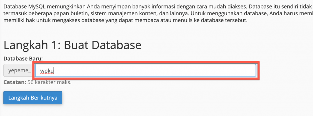 Step 1 — Create Database