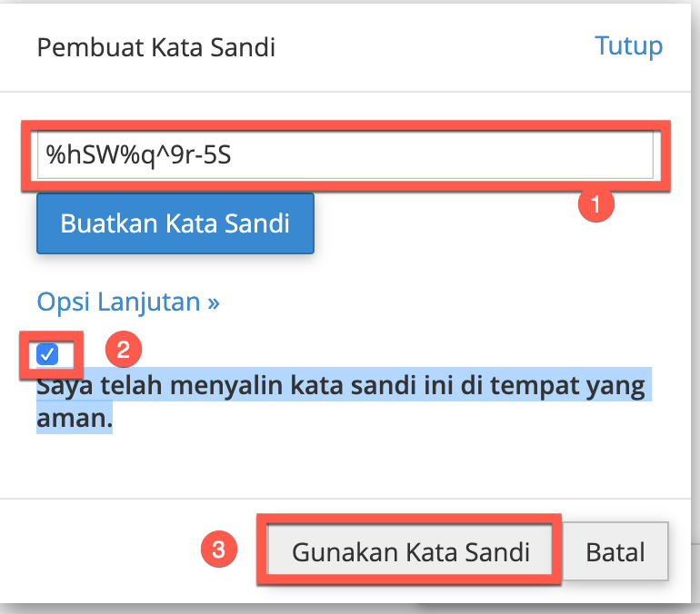Automatic Password Generator view