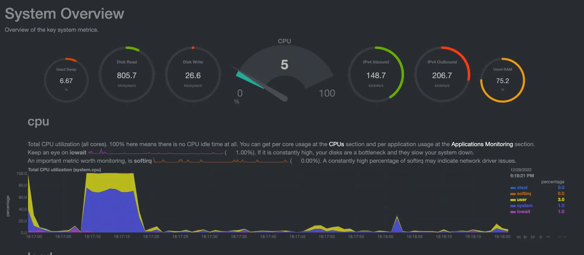 NetData CapRover Display
