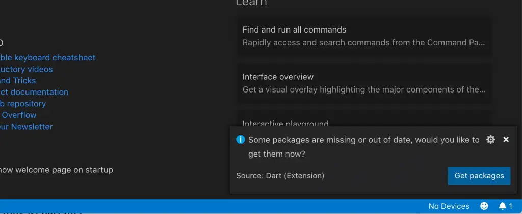 Get Package Visual Studio Code